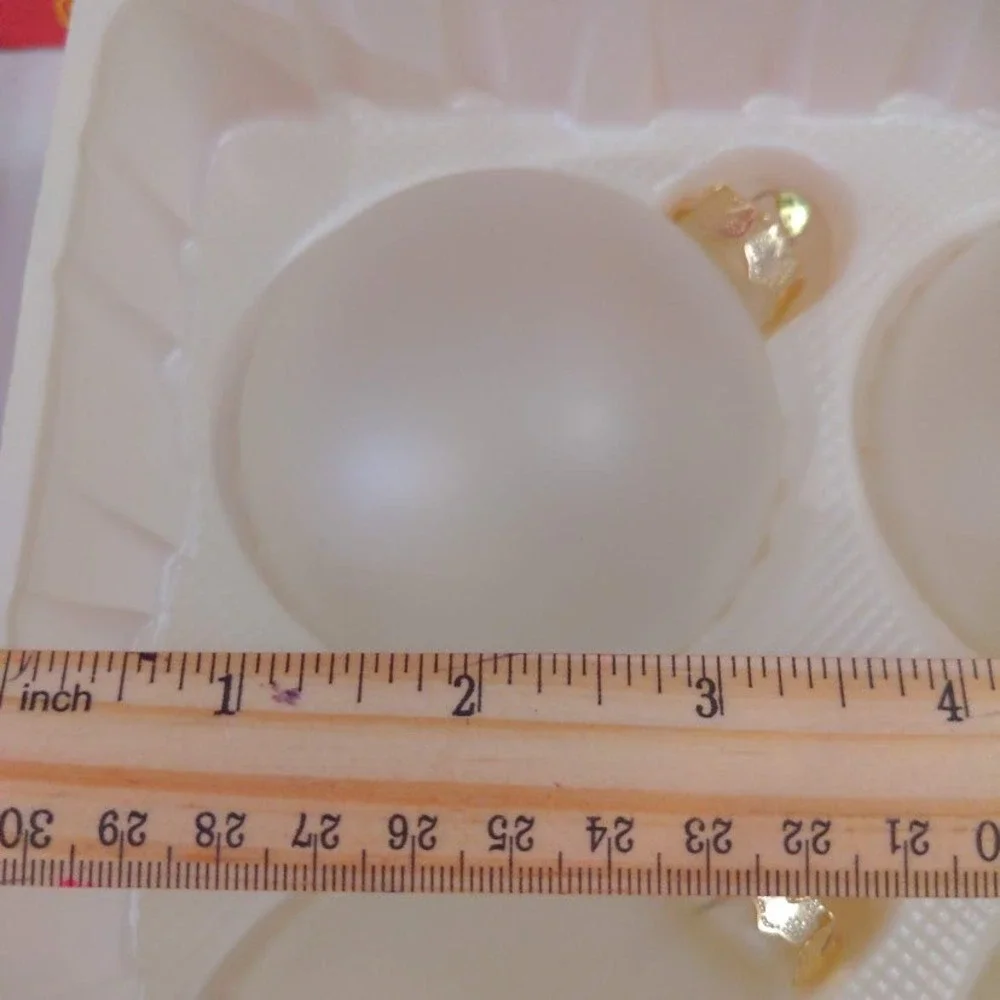 Holiday Makers Frosted Glass Ornaments White Matte Christmas Balls DIY Vtg Set 2